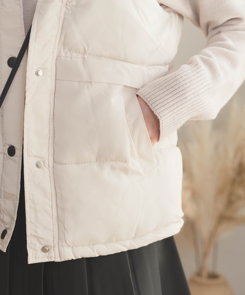 Cham.（チャム）の「ダウンライクベスト（ベスト・レディース・ブラック/ベージュ・F）」の11枚目の写真