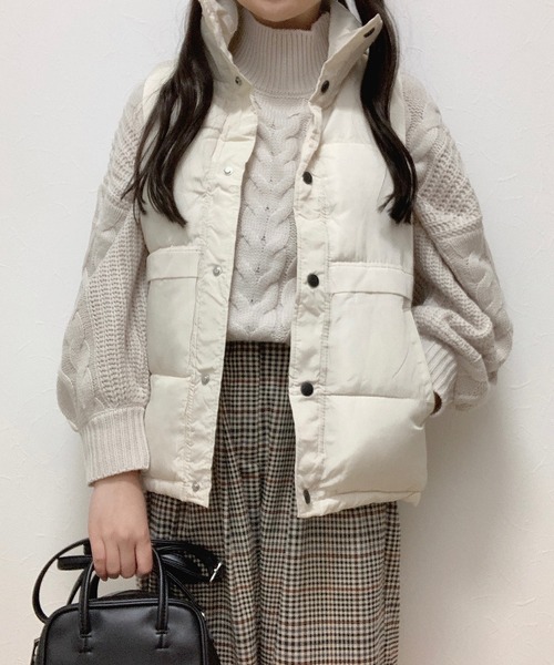 Cham.（チャム）の「ダウンライクベスト（ベスト・レディース・ブラック/ベージュ・F）」の12枚目の写真