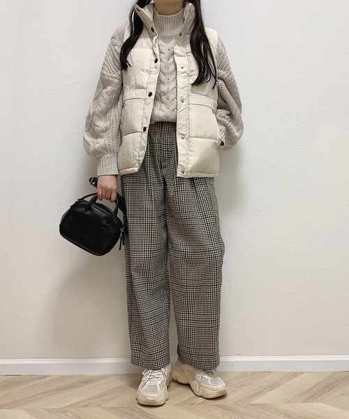 Cham.（チャム）の「ダウンライクベスト（ベスト・レディース・ブラック/ベージュ・F）」の13枚目の写真