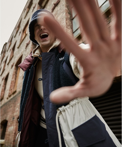 ARMANI EXCHANGE（アルマーニエクスチェンジ）の「【A|X アルマーニ エクスチェンジ】AXロゴ　ボアバケットハット（ハット・メンズ・ネイビー・S/M/L/XL）」の5枚目の写真