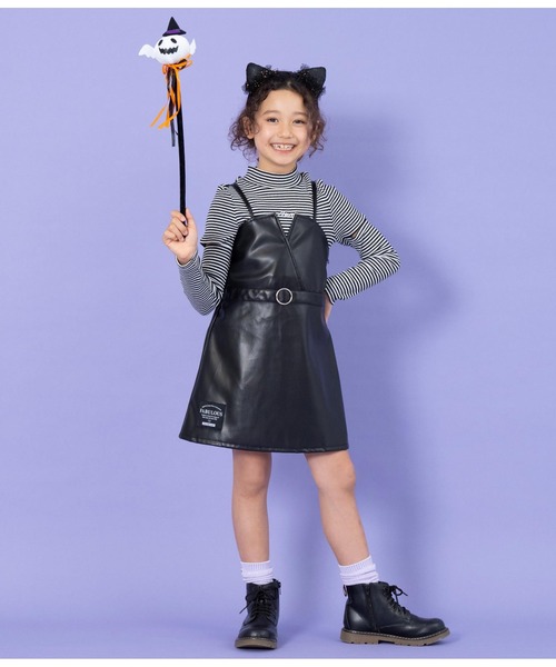 ANAP kids（アナップキッズ）の「ベルト風ジャンパースカート（ジャンパースカート・キッズ・ベージュ/ブラック・130cm/120cm/110cm）」の18枚目の写真