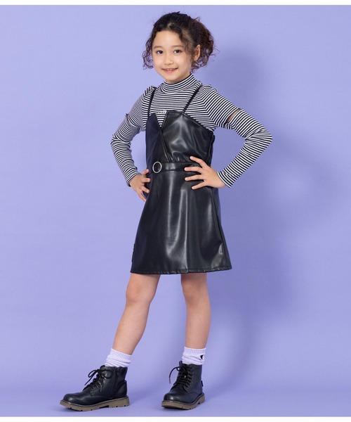 ANAP kids（アナップキッズ）の「ベルト風ジャンパースカート（ジャンパースカート・キッズ・ベージュ/ブラック・130cm/120cm/110cm）」の20枚目の写真