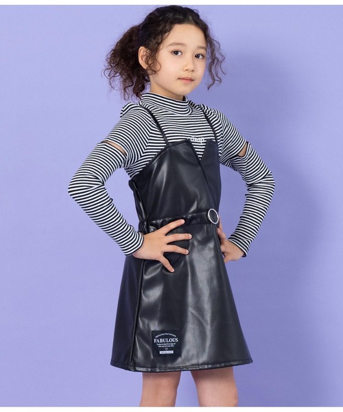 ANAP kids（アナップキッズ）の「ベルト風ジャンパースカート（ジャンパースカート・キッズ・ベージュ/ブラック・130cm/120cm/110cm）」の21枚目の写真