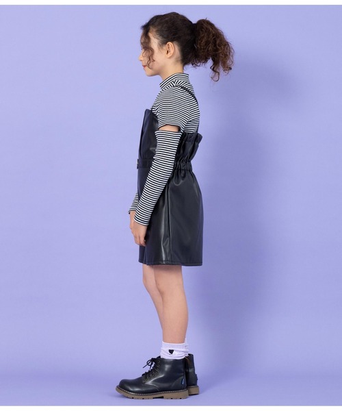 ANAP kids（アナップキッズ）の「ベルト風ジャンパースカート（ジャンパースカート・キッズ・ベージュ/ブラック・130cm/120cm/110cm）」の16枚目の写真