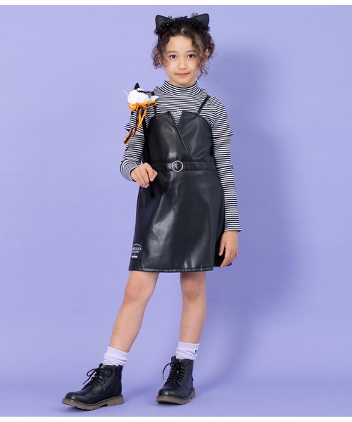 ANAP kids（アナップキッズ）の「ベルト風ジャンパースカート（ジャンパースカート・キッズ・ベージュ/ブラック・130cm/120cm/110cm）」の17枚目の写真