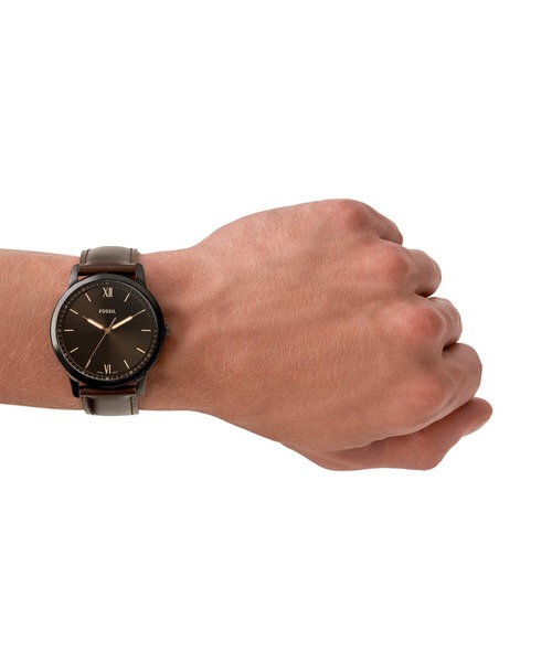ジャンク品 FOSSIL ブラウンレザー アナログ時計 3点セット フォッシル 腕時計 メンズ アナログ レザー FS5551（アナログ