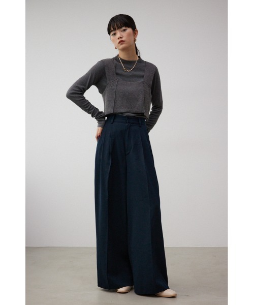 AZUL by moussy（アズールバイマウジー）の「タックワイドパンツ（その他パンツ・レディース・グレー系その他/ネイビー・SMALL/MEDIUM）」の15枚目の写真