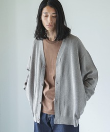 【WEB限定】ハニカム鹿の子バルーンスリーブカーディガン