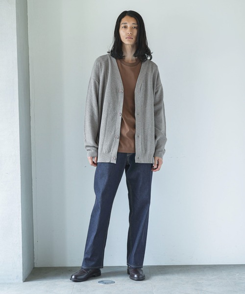 NANO universe（ナノユニバース）の「【WEB限定】ハニカム鹿の子バルーンスリーブカーディガン（カーディガン/ボレロ・メンズ・ネイビー/ブラック/グレー系その他4/グリーン・L/M）」の13枚目の写真