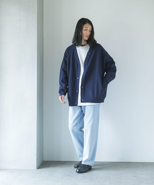 NANO universe（ナノユニバース）の「【WEB限定】ハニカム鹿の子バルーンスリーブカーディガン（カーディガン/ボレロ・メンズ・ネイビー/ブラック/グレー系その他4/グリーン・L/M）」の16枚目の写真