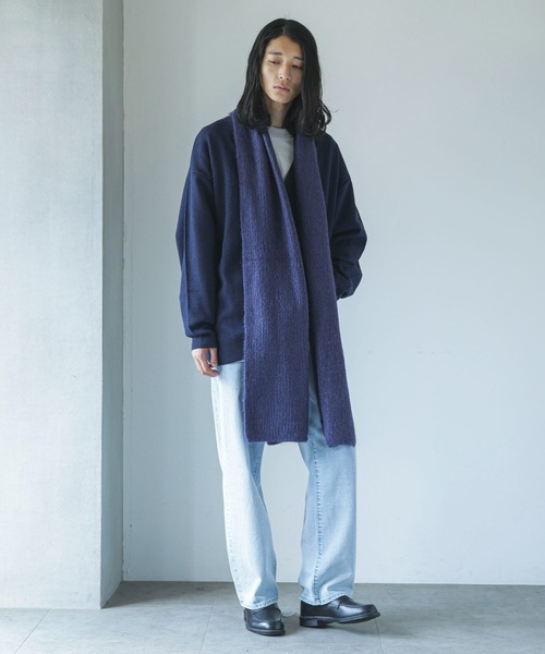 NANO universe（ナノユニバース）の「【WEB限定】ハニカム鹿の子バルーンスリーブカーディガン（カーディガン/ボレロ・メンズ・ネイビー/ブラック/グレー系その他4/グリーン・L/M）」の17枚目の写真