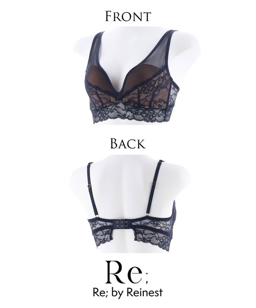 Re;by Reinest(リーバイレイネスト)の「【着やせが叶う!ハミ肉防止ノンワイヤーブラ】【Re;by Reinest】DIVA BRA series ホールドアップレーシー単品ブラジャー(ブラジャー・レディース・ネイビー/ラベンダー・F80/F75/E80/C70/E65/D70/A75/B70/B75/D75/A70/A65/E70/E85/B65/C65/F70/F85/E75/F65/D65/C75)」の9枚目の写真