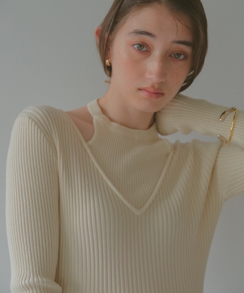 DRWCYS(ドロシーズ)の「レイヤードニットワンピース(ワンピース・レディース・アイボリー/ブラック・FREE)」の12枚目の写真