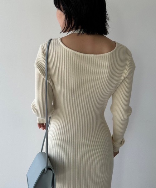 DRWCYS(ドロシーズ)の「レイヤードニットワンピース(ワンピース・レディース・アイボリー/ブラック・FREE)」の18枚目の写真