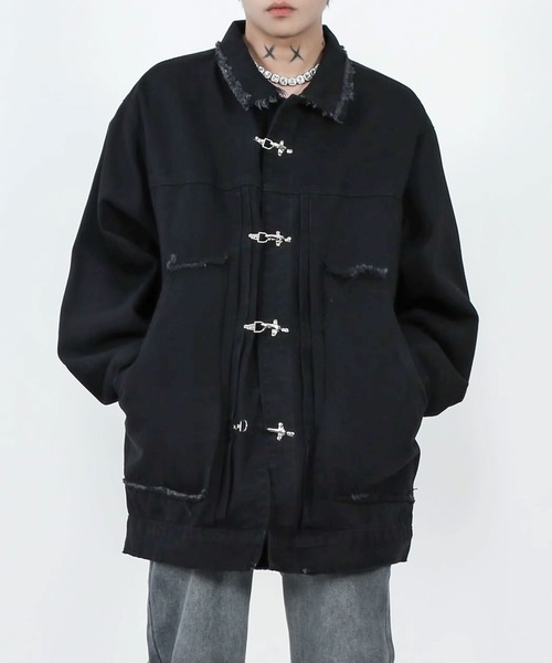 fringe pattern denim jacket / フリンジパターン デニム