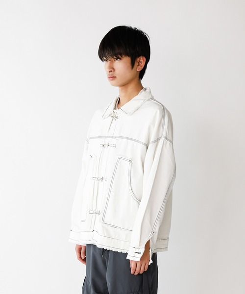 セール】fringe pattern denim jacket / フリンジパターン