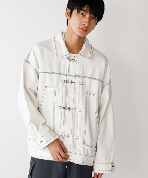 セール】fringe pattern denim jacket / フリンジパターン