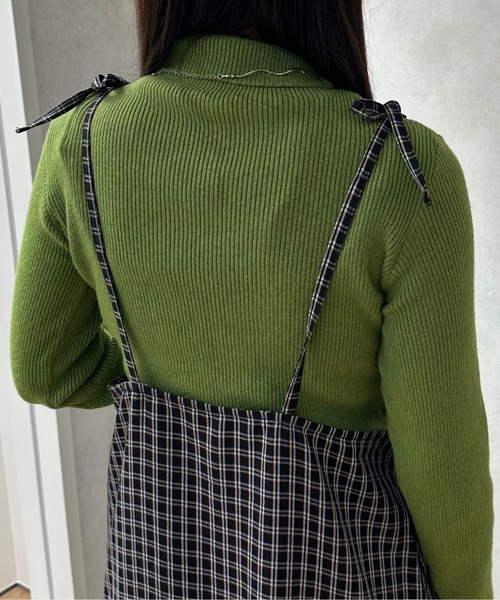 kutir（クティール）の「チェックティアードキャミワンピース（ワンピース・レディース・ブラック/ブラウン/グリーン/ブルー・SMALL/MEDIUM/LARGE）」の14枚目の写真