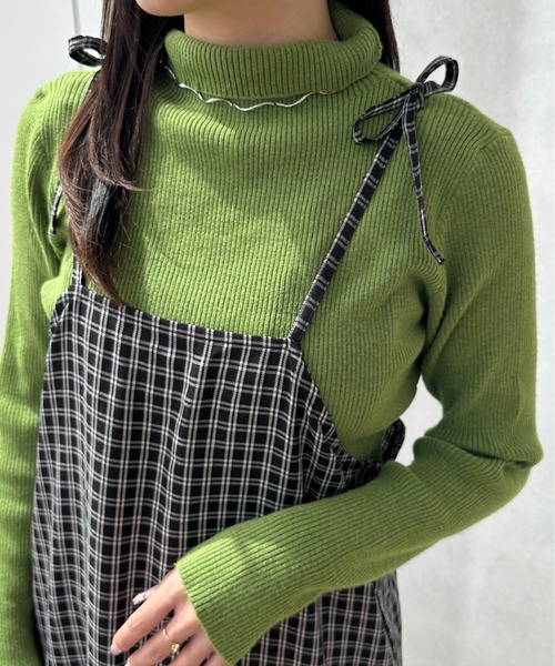 kutir（クティール）の「チェックティアードキャミワンピース（ワンピース・レディース・ブラック/ブラウン/グリーン/ブルー・SMALL/MEDIUM/LARGE）」の13枚目の写真