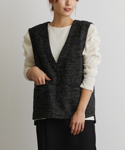 【セール】ツイードベスト（ベスト）｜OWLSPALE（オールズペール）