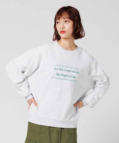 BACK NUMBER(バックナンバー)の「【BACK NUMBER】刺繍ロゴスウェット(スウェット・レディース・グレー/ネイビー/ダークグレー・M/L)」の2枚目の写真