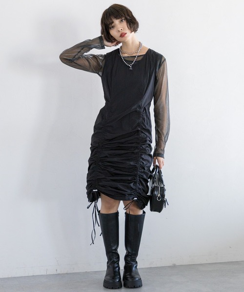 PAGEBOY（ページボーイ）の「2WAYシャーリングワンピース