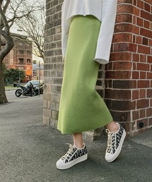 前後2WAY タイトニット スカート