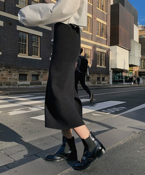 VitaFelice（ヴィータフェリーチェ）の「前後2WAY タイトニット スカート（スカート・レディース・ミント/ピンク系/チャコール/グレー/ブラック/ライトパープル/パープル/ライトグリーン/モカ・FREE）」の17枚目の写真