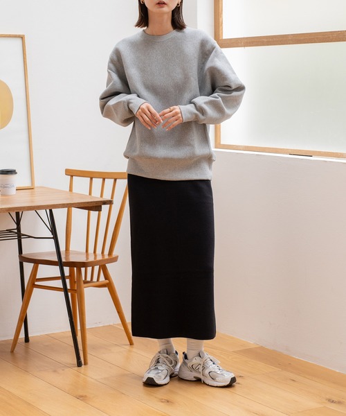 VitaFelice（ヴィータフェリーチェ）の「前後2WAY タイトニット スカート（スカート・レディース・ミント/ピンク系/チャコール/グレー/ブラック/ライトパープル/パープル/ライトグリーン/モカ・FREE）」の10枚目の写真