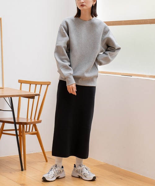 VitaFelice（ヴィータフェリーチェ）の「前後2WAY タイトニット スカート（スカート・レディース・ミント/ピンク系/チャコール/グレー/ブラック/ライトパープル/パープル/ライトグリーン/モカ・FREE）」の11枚目の写真