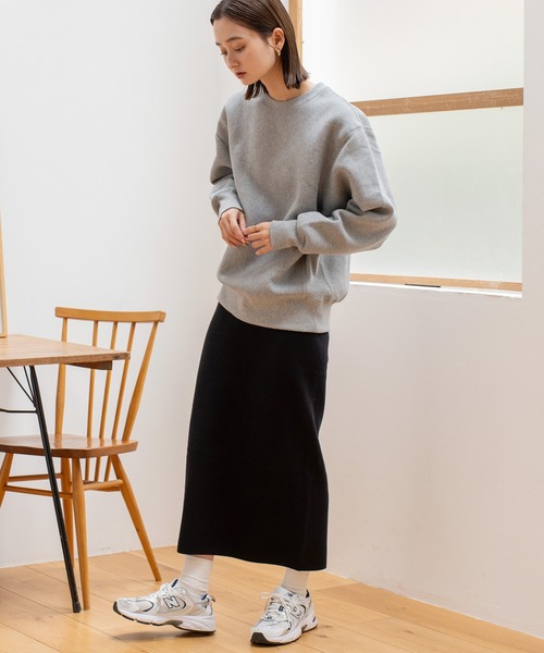 VitaFelice（ヴィータフェリーチェ）の「前後2WAY タイトニット スカート（スカート・レディース・ミント/ピンク系/チャコール/グレー/ブラック/ライトパープル/パープル/ライトグリーン/モカ・FREE）」の12枚目の写真