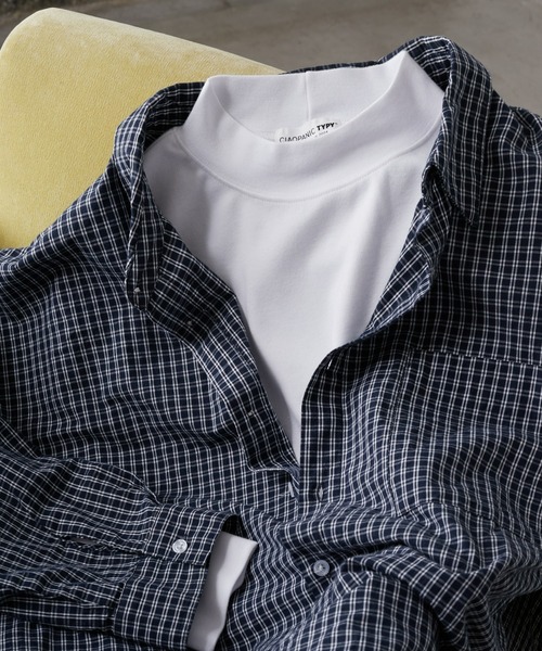 CIAOPANIC TYPY（チャオパニックティピー）の「モックネックインナー（Tシャツ/カットソー・メンズ・ブラック/チャコールグレー/オフホワイト・MEDIUM/LARGE）」の2枚目の写真