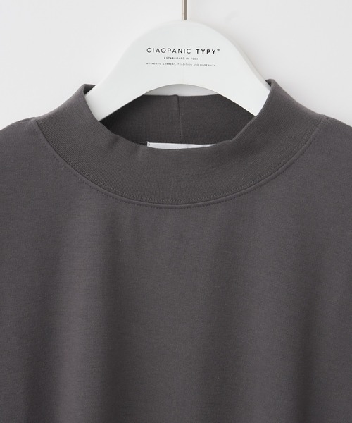CIAOPANIC TYPY（チャオパニックティピー）の「モックネックインナー（Tシャツ/カットソー・メンズ・ブラック/チャコールグレー/オフホワイト・MEDIUM/LARGE）」の7枚目の写真