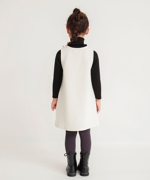 BRANSHES（ブランシェス）の「【プチレディー】リボンジャンパースカート（スカート・キッズ・アイボリー/ベージュ・110/140/120/100/130/150/90）」の5枚目の写真