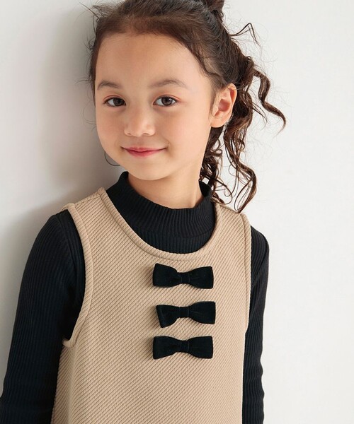 BRANSHES（ブランシェス）の「【プチレディー】リボンジャンパースカート（スカート・キッズ・アイボリー/ベージュ・110/140/120/100/130/150/90）」の16枚目の写真