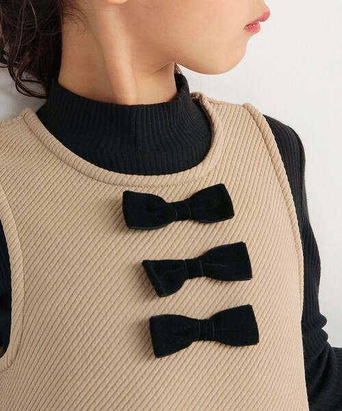 BRANSHES（ブランシェス）の「【プチレディー】リボンジャンパースカート（スカート・キッズ・アイボリー/ベージュ・110/140/120/100/130/150/90）」の17枚目の写真