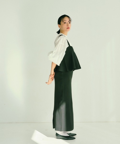 PUAL CE CIN(ピュアルセシン)の「袖ボリュームシャーリングブラウス(シャツ/ブラウス・レディース・ベージュ/ホワイト・FREE)」の8枚目の写真