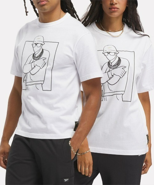 Reebok(リーボック)の「ヒューマンライツナウ ヒップホップ BBOY Tシャツ / HUMAN RIGHTS NOW HIP HOP BBOY POSE TEE(Tシャツ/カットソー・メンズ・ホワイト/ブラック・SMALL/MEDIUM/XX-LARGE/X-LARGE/X-SMALL/LARGE)」の2枚目の写真