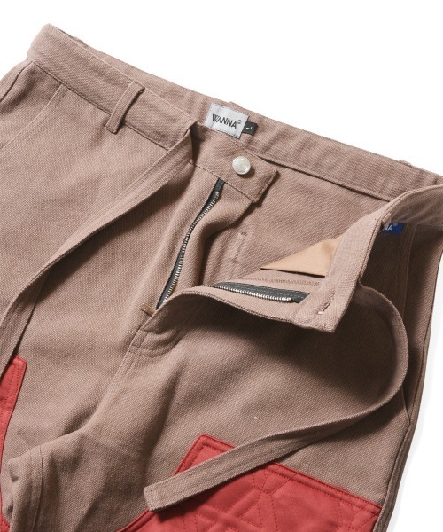 WANNA（ワナ）の「ワナ [WANNA] - ペインターパンツ [KAGOME PAINTER PANTS]（カーゴパンツ・メンズ・ネイビー/ブラウン・X-LARGE/LARGE）」の4枚目の写真