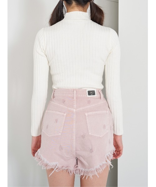 プレートカラーリブニットトップス（ニット/セーター）｜Darich