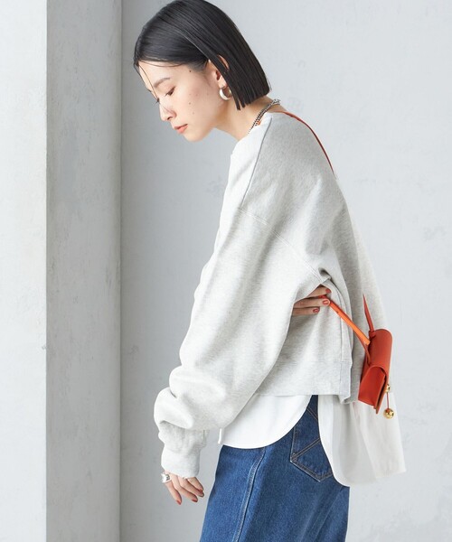 Odub(オーダブ)の「【SHIPS別注】Odub:クロップド ロゴ スウェット 24SS(スウェット・レディース・ライトグレー/ピンク・ONE SIZE)」の16枚目の写真