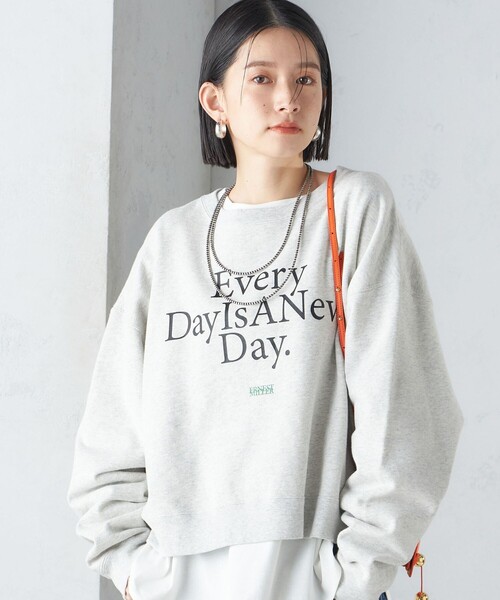 Odub(オーダブ)の「【SHIPS別注】Odub:クロップド ロゴ スウェット 24SS(スウェット・レディース・ライトグレー/ピンク・ONE SIZE)」の21枚目の写真