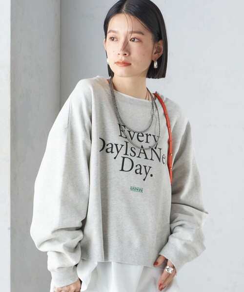 Odub(オーダブ)の「【SHIPS別注】Odub:クロップド ロゴ スウェット 24SS(スウェット・レディース・ライトグレー/ピンク・ONE SIZE)」の22枚目の写真