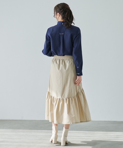 Arnold Palmer(アーノルドパーマー)の「ボリュームギャザー デザイン スカート(スカート・レディース・ベージュ/ブラック・S/M/L)」の7枚目の写真