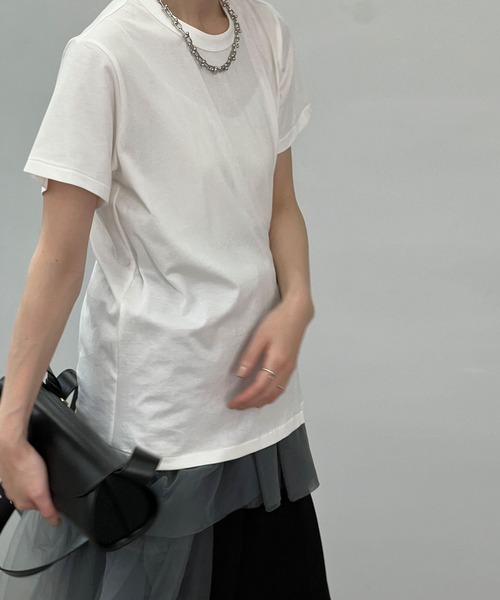 chuclla（チュクラ）の「2way アシンメトリー チュールベアトップ chw24s031（チューブトップ・レディース・グレー・M）」の12枚目の写真