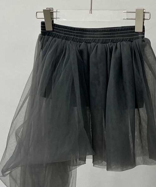 chuclla（チュクラ）の「2way アシンメトリー チュールベアトップ chw24s031（チューブトップ・レディース・グレー・M）」の15枚目の写真