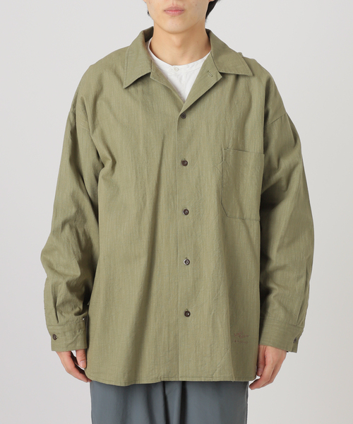 ARMY TWILL(アーミーツイル)の「【ARMY TWILL / アーミーツイル】別注 コットンスラブシャツ(シャツ/ブラウス・メンズ・アイボリー/ベージュ/グリーン・MEDIUM/LARGE)」の5枚目の写真