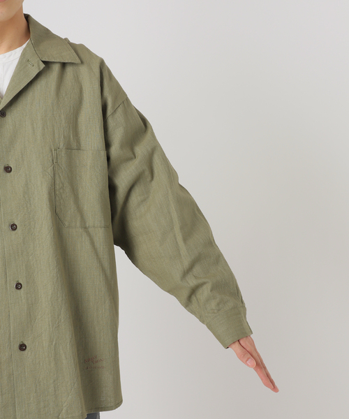 ARMY TWILL(アーミーツイル)の「【ARMY TWILL / アーミーツイル】別注 コットンスラブシャツ(シャツ/ブラウス・メンズ・アイボリー/ベージュ/グリーン・MEDIUM/LARGE)」の9枚目の写真