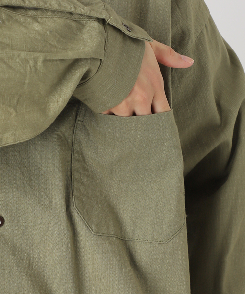 ARMY TWILL(アーミーツイル)の「【ARMY TWILL / アーミーツイル】別注 コットンスラブシャツ(シャツ/ブラウス・メンズ・アイボリー/ベージュ/グリーン・MEDIUM/LARGE)」の14枚目の写真