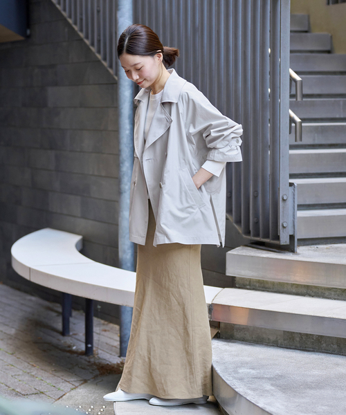 IENA（イエナ）の「《追加》PE/ポプリンオーバーショートコート（その他アウター・レディース・ベージュ/ネイビー/ライトグレー・36/38）」の20枚目の写真